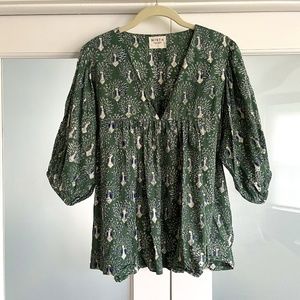 Mirth Belem Top in Green Peacock, size L